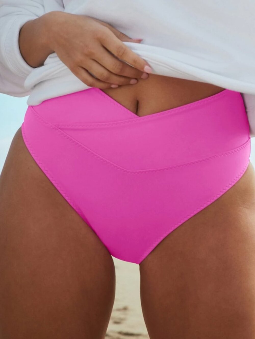 Fabletics High-Waisted Cross Over Swim Bottom